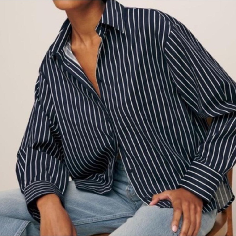 Striped Navy Women's Top